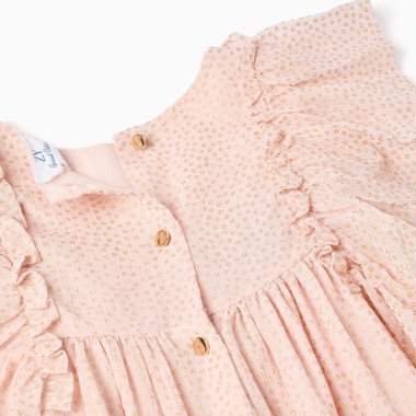 Lengva vasarinė suknelė mergaitei rožinės spalvos
