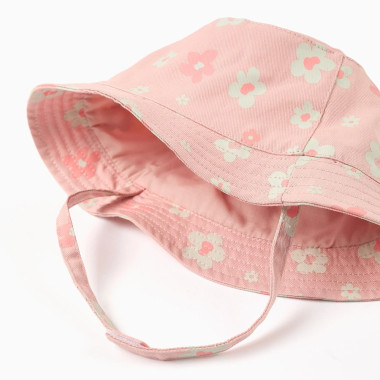 Medvilninė vasarinė kepurė mergaitei rožinė