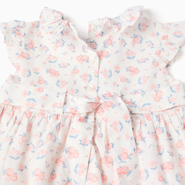 Balta kleita meitenei ar ziediņiem (6/9–24/36 mēn.) | Lapute.lt