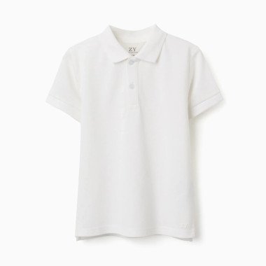 ZIPPY balti polo marškinėliai (3/4-13/14 m)