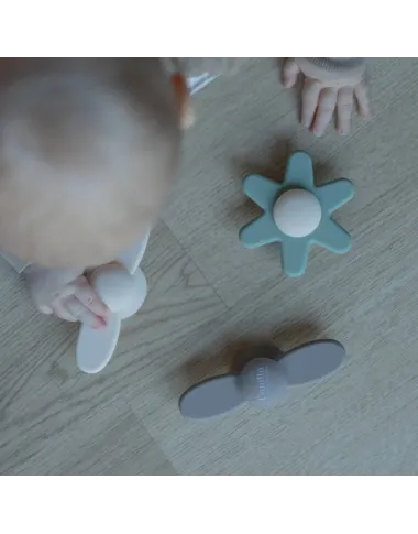 Silikona griežamie rotaļlietu spineri zīdaiņiem (3 gab.)