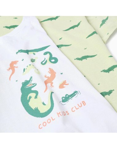 Bērnu pidžamu komplekts Aligatori, 2 gab. (3/4–11/12 g.)