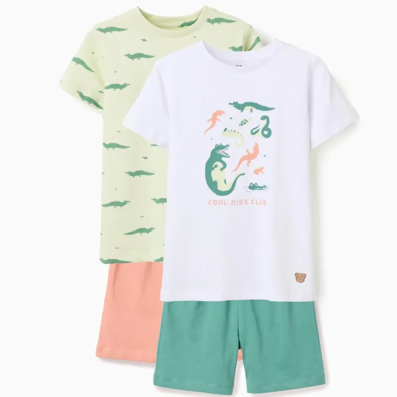Vaikiška pižama Aligatotriai, 2 vnt. (3/4-11/12)