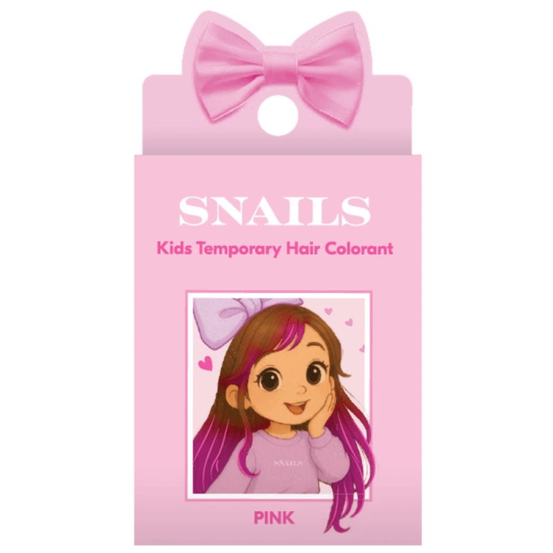 Snails kreidelė plaukams dažyti Rausva