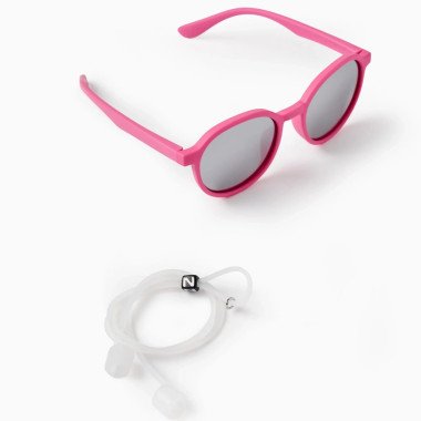 Ružavi saulės akiniai mergaitėms 5–10 metų mėlyni
