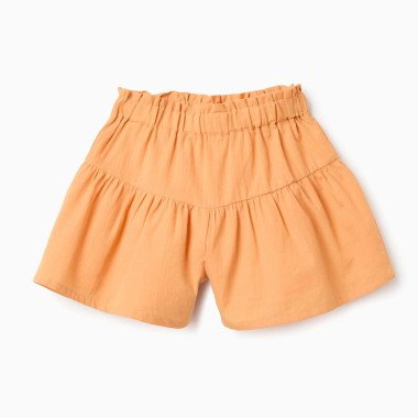 Oranžiniai šortai mergaitei su pamušalu (3/4–13/14)