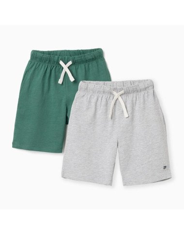 Kokvilnas šorti zēnam (2 gab., 3/4–11/12 g.)