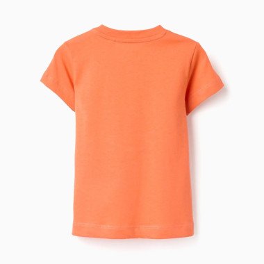 Medvilniniai oranžiniai marškinėliai berniukui 0–24 mėn.