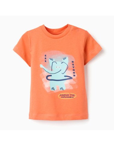 Oranžs T-krekls Zilonītis (6/9–24/36 mēn.)