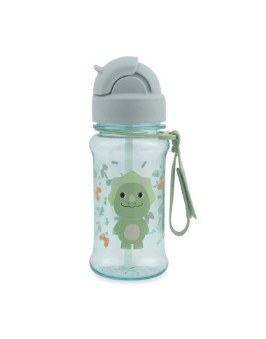 Vaikiška gertuvė su šiaudeliu Dinozauras, 355 ml