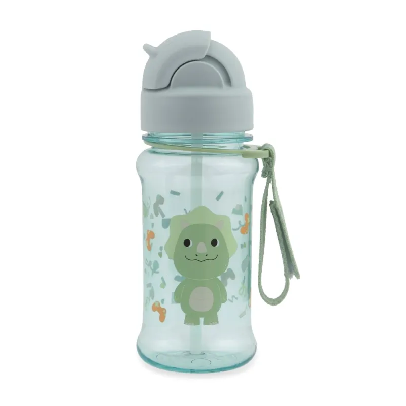 Vaikiška gertuvė su šiaudeliu Dinozauras, 355 ml
