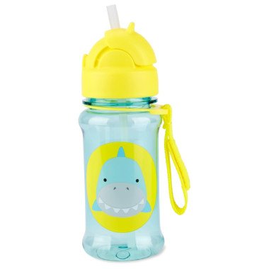 Bērnu dzeramā pudele ar salmiņu Haizivs, 355 ml