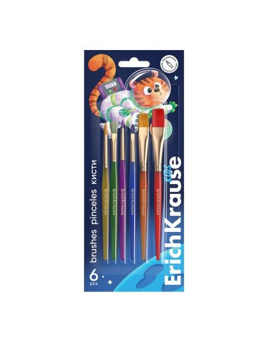 ErichKrause teptukų rinkinys Space Animals (6 vnt)