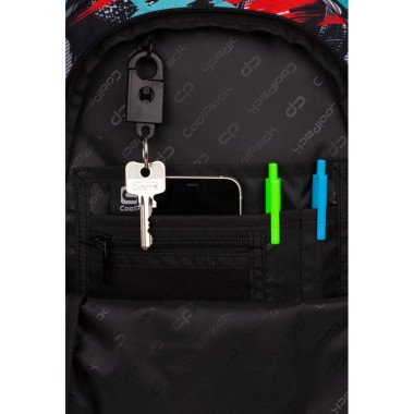 Mokyklinė CoolPack kuprinė berniukams su vidinėmis kišenėmis raktams, pinigams ir kitoms smulkmenoms